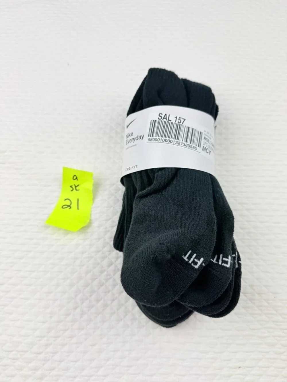 Nike Everyday Plus Dri-FIT Adult Unisex Cushioned 4 Pack Crew Socks Mens L (8-12